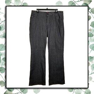 NWOT Sasson Women's Ooh La La Bootcut Boogie Black Stretch Denim Jeans - Size 14